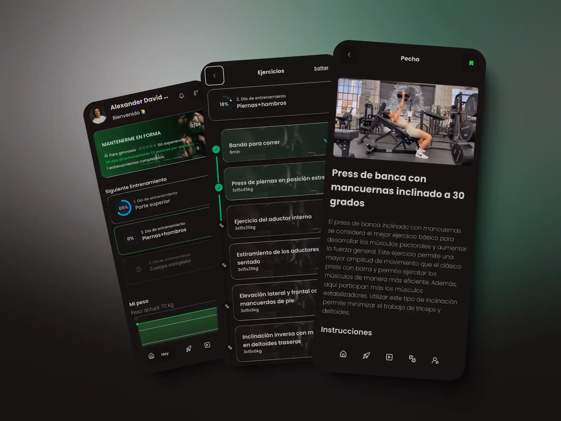 Workout and exercise platform with community. More than 300 visits in one month. +1K completed routines. Created from scratch with Next.js, React and Tailwind CSS.